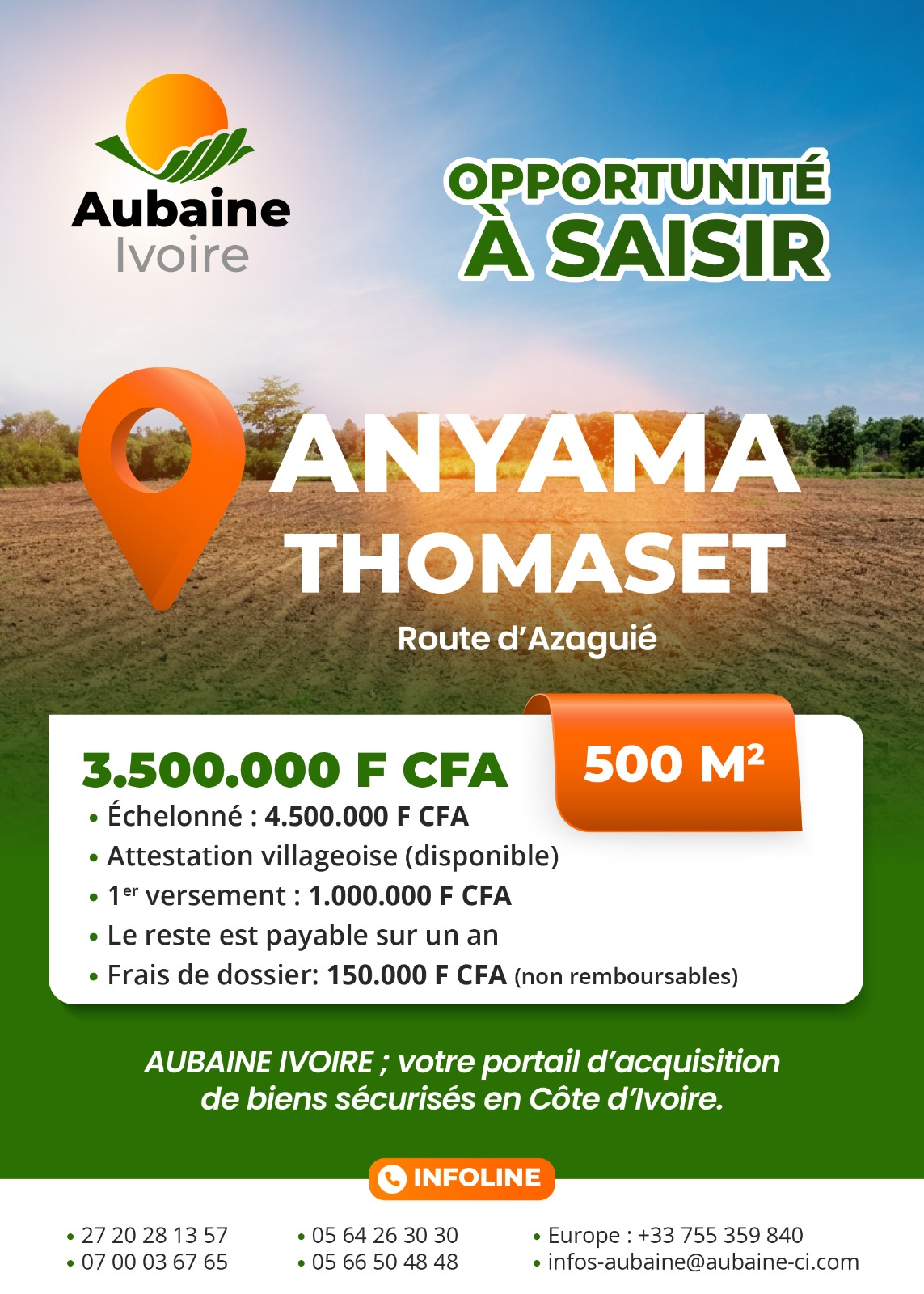 ANYAMA THOMASET (route Azaguié)